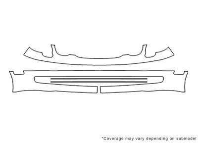 gs Avery Dennison Clear Bra Bumper Precut PPF Diagram