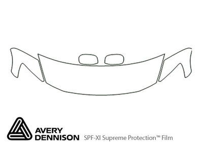 gs Avery Dennison Clear Bra Hood Precut PPF Diagram