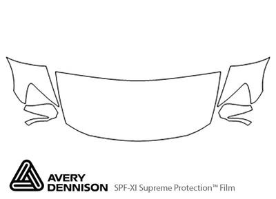 gs Avery Dennison Clear Bra Hood Precut PPF Diagram