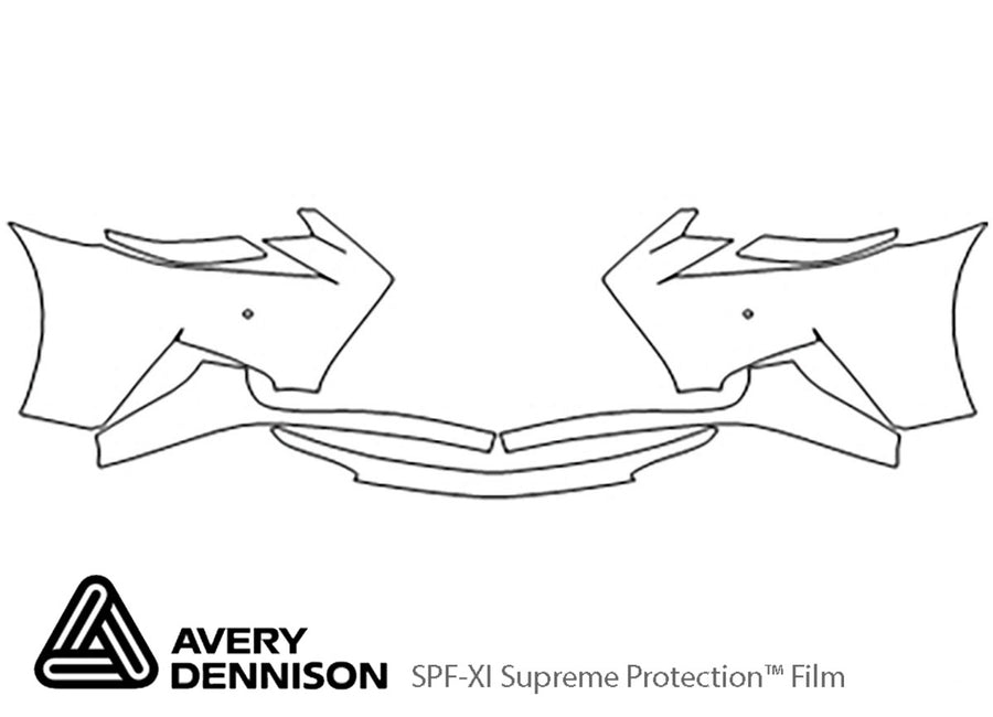 gs Avery Dennison Clear Bra Bumper Precut PPF Diagram