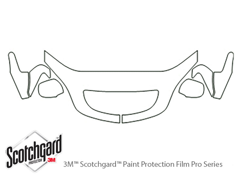gx 3M Clear Bra Hood Precut PPF Diagram