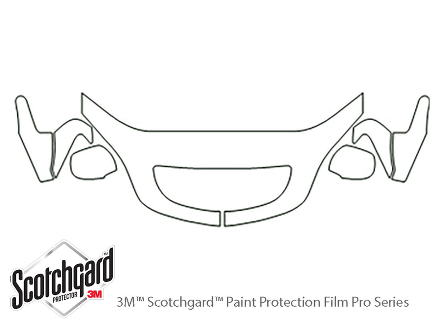 gx 3M Clear Bra Hood Precut PPF Diagram