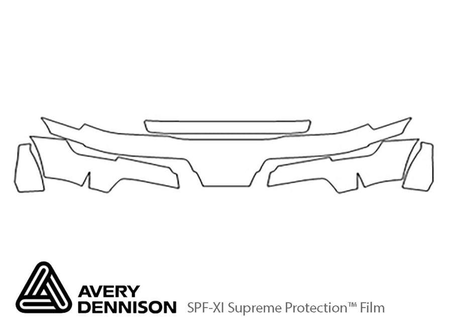 gx Avery Dennison Clear Bra Bumper Precut PPF Diagram