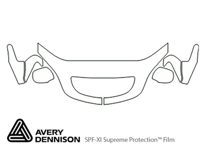 gx Avery Dennison Clear Bra Hood Precut PPF Diagram