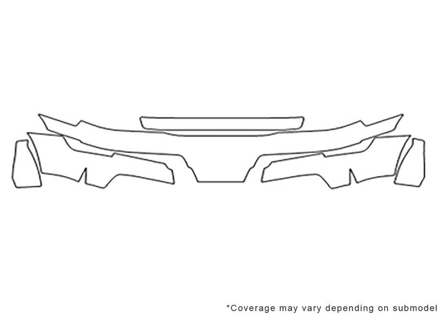 gx 3M Clear Bra Bumper Precut PPF Diagram