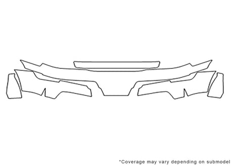 gx Avery Dennison Clear Bra Bumper Precut PPF Diagram