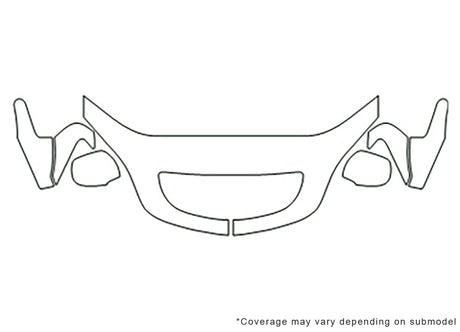 gx 3M Clear Bra Hood Precut PPF Diagram