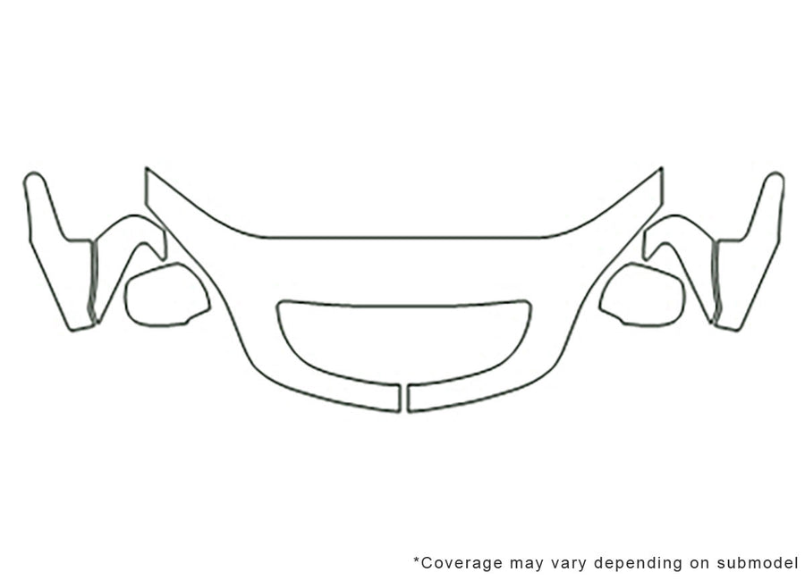 gx 3M Clear Bra Hood Precut PPF Diagram