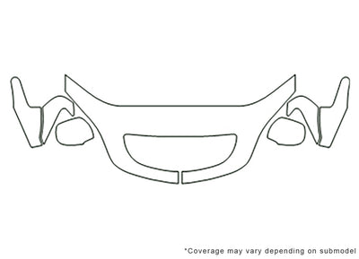gx Avery Dennison Clear Bra Hood Precut PPF Diagram