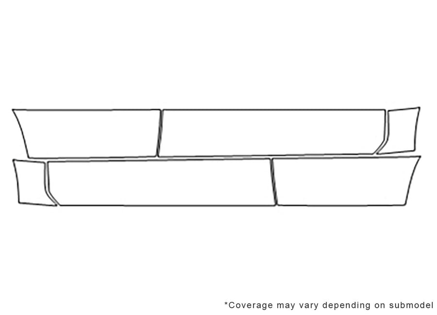 gx 3M Clear Bra Door Cup Precut PPF Diagram
