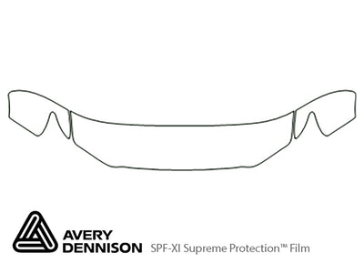 gx Avery Dennison Clear Bra Hood Precut PPF Diagram