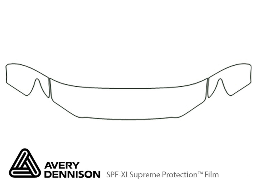 gx Avery Dennison Clear Bra Hood Precut PPF Diagram