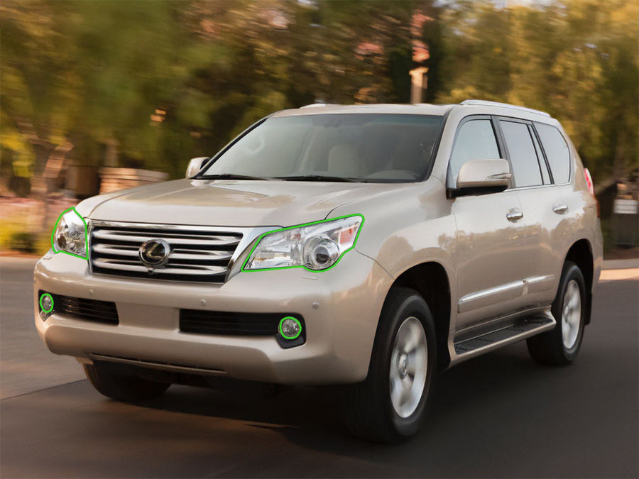 lexus gx 2010-2013 Headlight Protection Installation Location