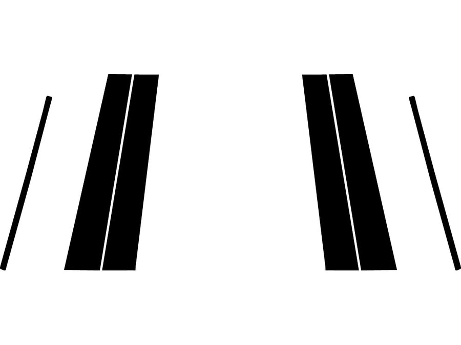lexus gx 2010-2018 Matte Black Pillar Trim Diagram
