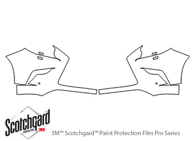 gx 3M Clear Bra Bumper Precut PPF Diagram