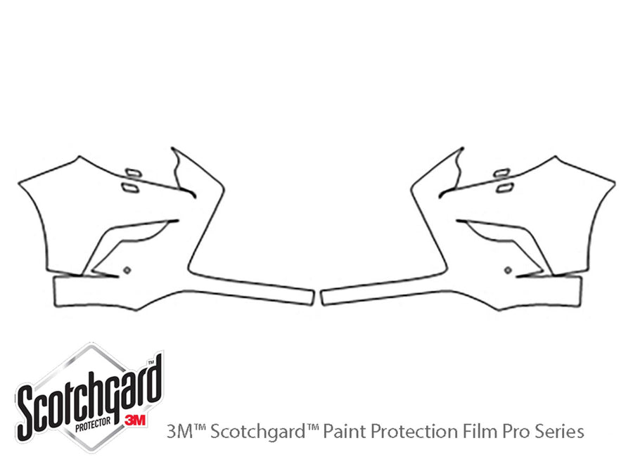 gx 3M Clear Bra Bumper Precut PPF Diagram