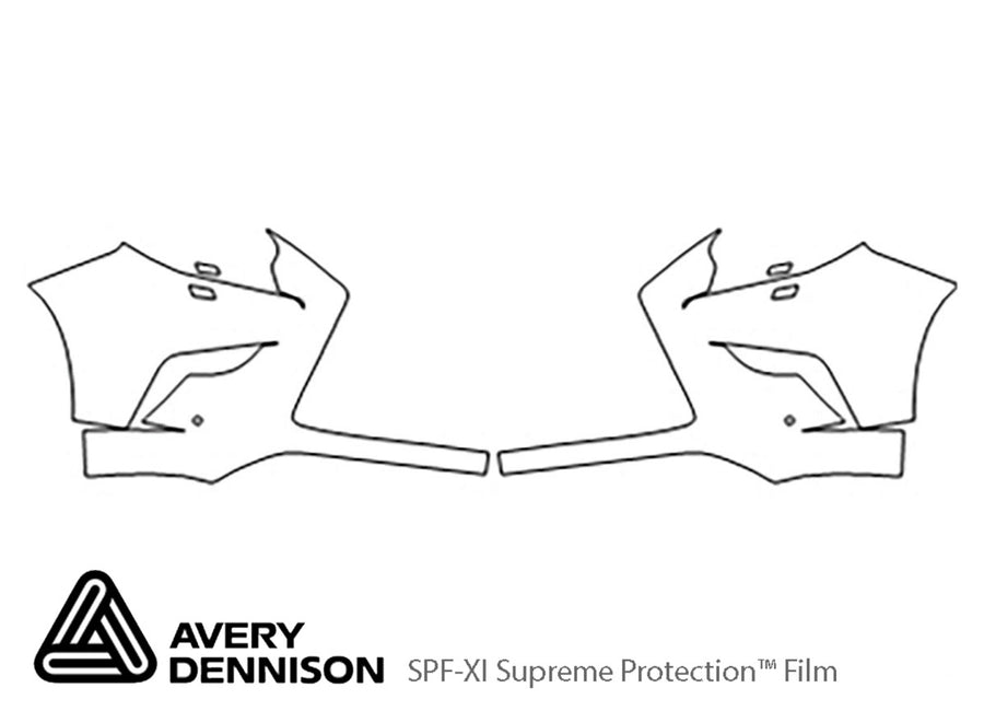 gx Avery Dennison Clear Bra Bumper Precut PPF Diagram
