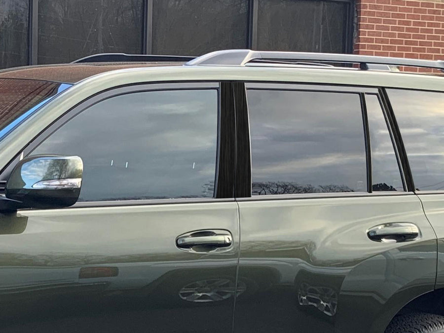 lexus gx 2019-2023 Brushed Aluminum Black Pillar Cover Diagram