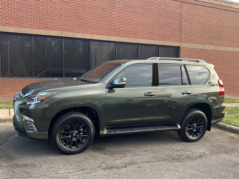lexus gx 2019-2023 Brushed Aluminum Black Pillar Trim