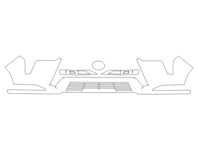 gx 3M Clear Bra Bumper Precut PPF Diagram