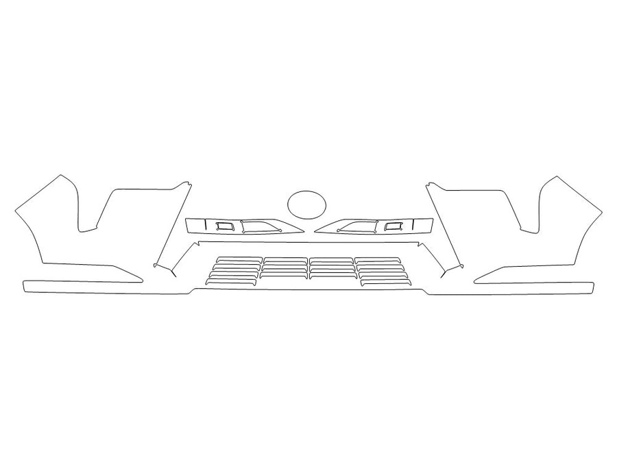 gx 3M Clear Bra Bumper Precut PPF Diagram