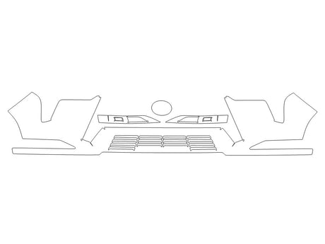 gx Avery Dennison Clear Bra Bumper Precut PPF Diagram