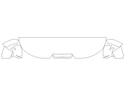 gx Avery Dennison Clear Bra Hood Precut PPF Diagram