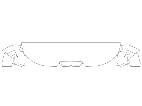 gx Avery Dennison Clear Bra Hood Precut PPF Diagram