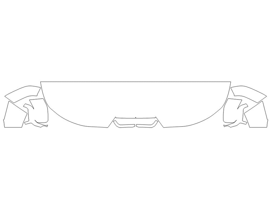 gx Avery Dennison Clear Bra Hood Precut PPF Diagram