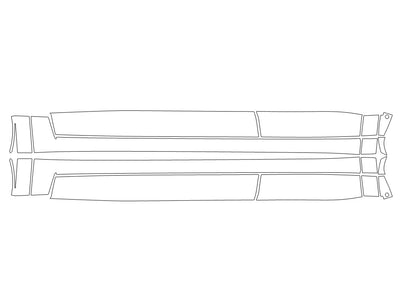 gx Avery Dennison Clear Bra Door Cup Precut PPF Diagram