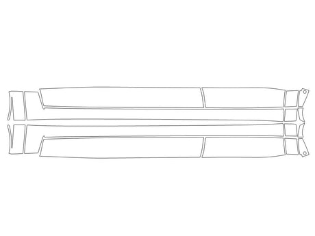 gx Avery Dennison Clear Bra Door Cup Precut PPF Diagram