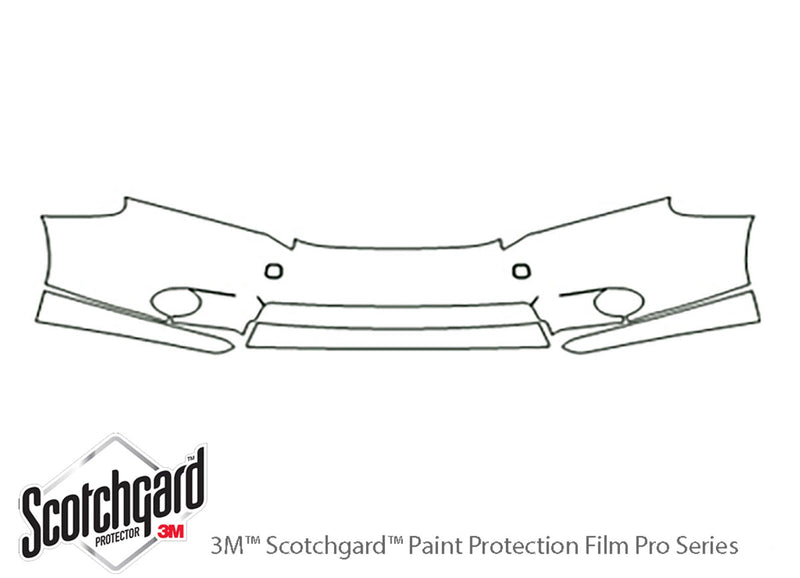 hs 3M Clear Bra Bumper Precut PPF Diagram
