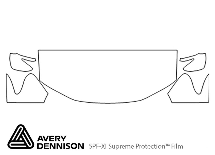 hs Avery Dennison Clear Bra Hood Precut PPF Diagram