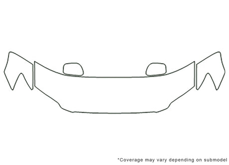 is Avery Dennison Clear Bra Hood Precut PPF Diagram