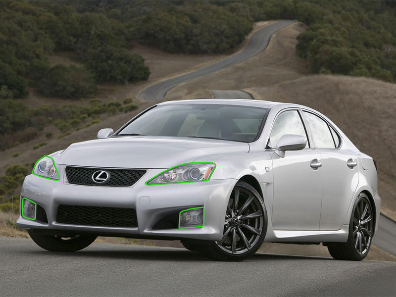 lexus is 2006-2010 Headlight Protection Installation Location