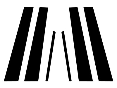 lexus is 2006-2013 (sedan) Brushed Aluminum Black Pillar Trim Diagram