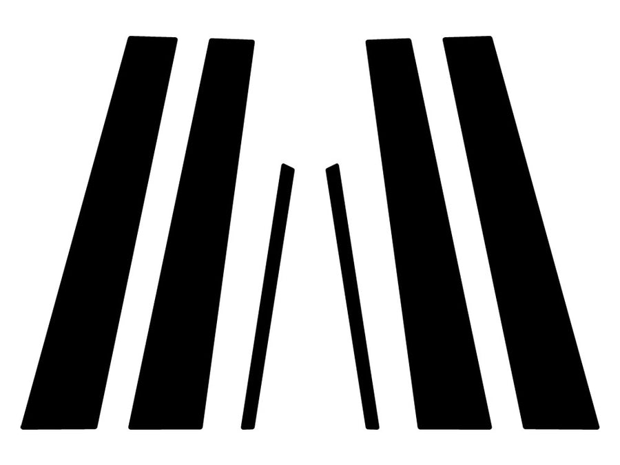 lexus is 2006-2013 (sedan) Matte Black Pillar Trim Diagram