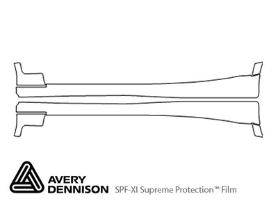 is Avery Dennison Clear Bra Door Cup Precut PPF Diagram