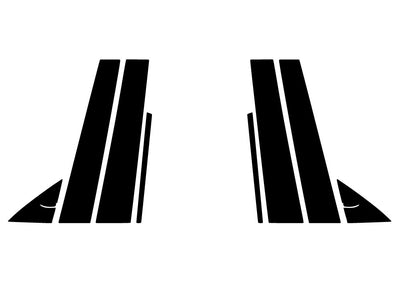 lexus is 2021-2023 (sedan) Matte Black Pillar Trim Diagram