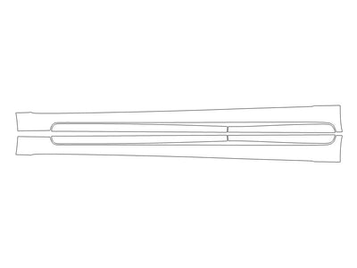 is Avery Dennison Clear Bra Door Cup Precut PPF Diagram