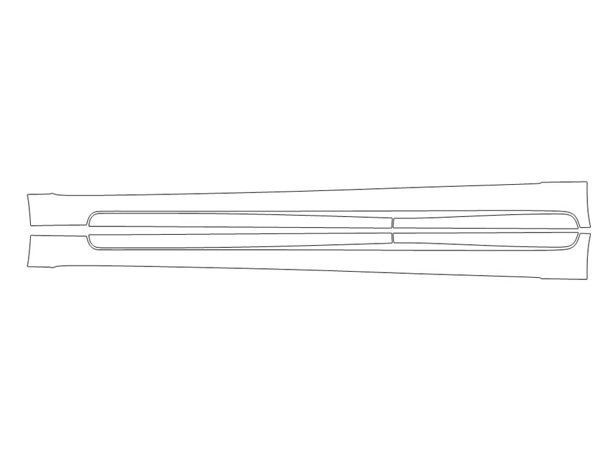 is Avery Dennison Clear Bra Door Cup Precut PPF Diagram