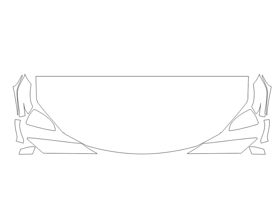 lc 3M Clear Bra Hood Precut PPF Diagram