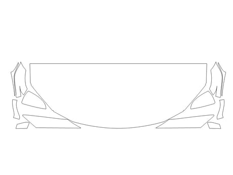 lc Avery Dennison Clear Bra Hood Precut PPF Diagram