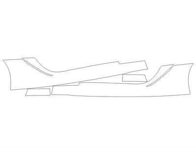 lc 3M Clear Bra Door Cup Precut PPF Diagram