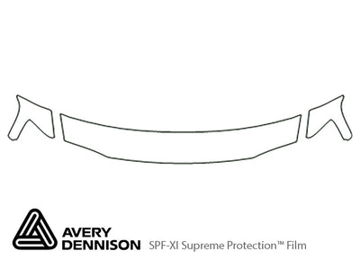 ls Avery Dennison Clear Bra Hood Precut PPF Diagram