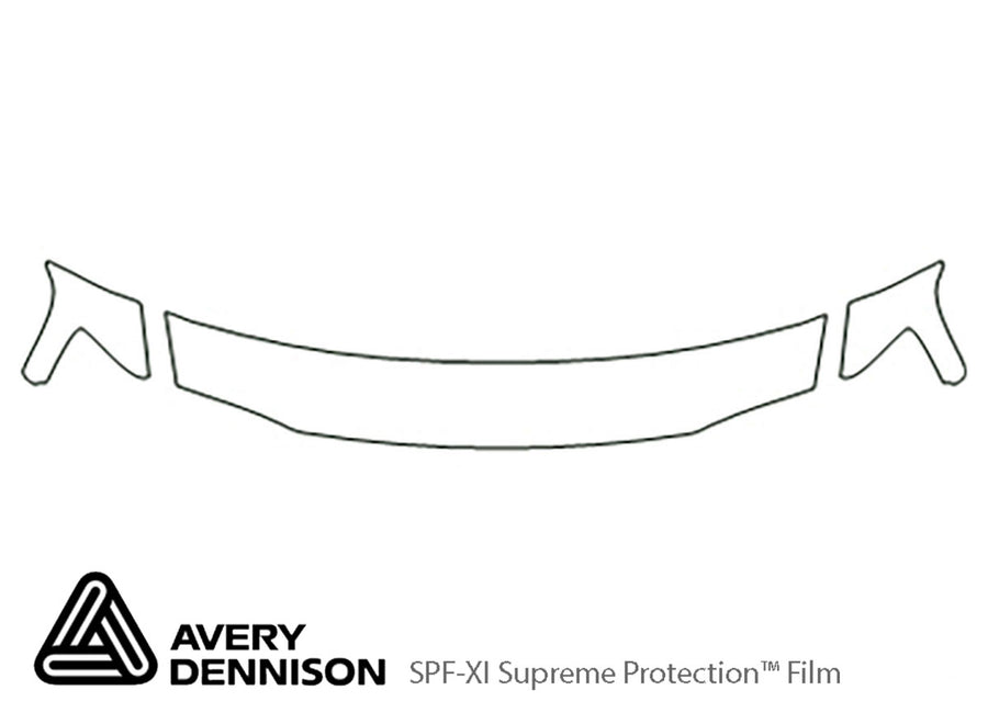 ls Avery Dennison Clear Bra Hood Precut PPF Diagram