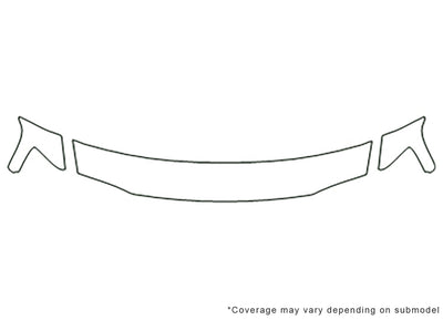 ls Avery Dennison Clear Bra Hood Precut PPF Diagram