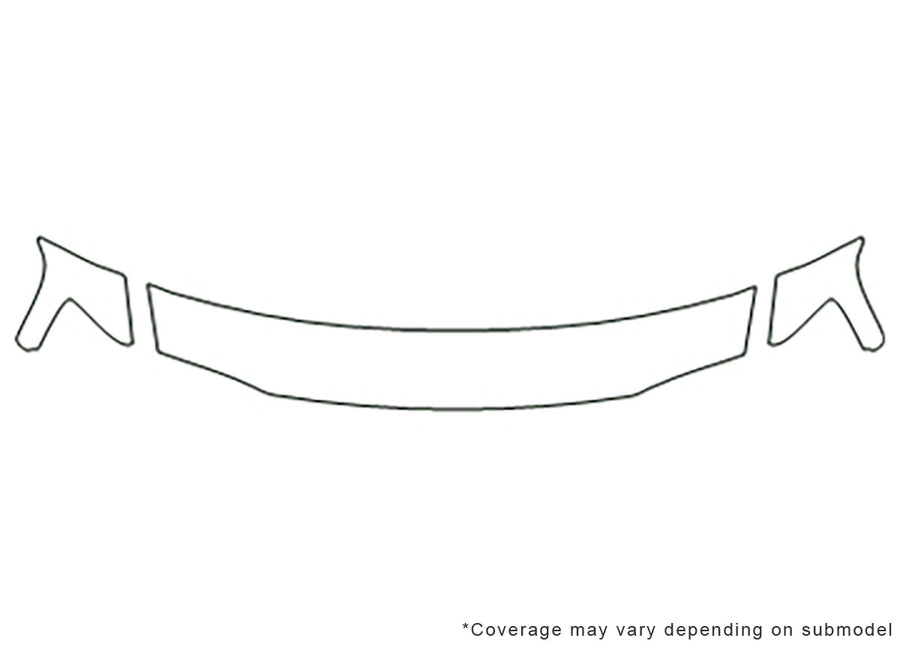 ls Avery Dennison Clear Bra Hood Precut PPF Diagram