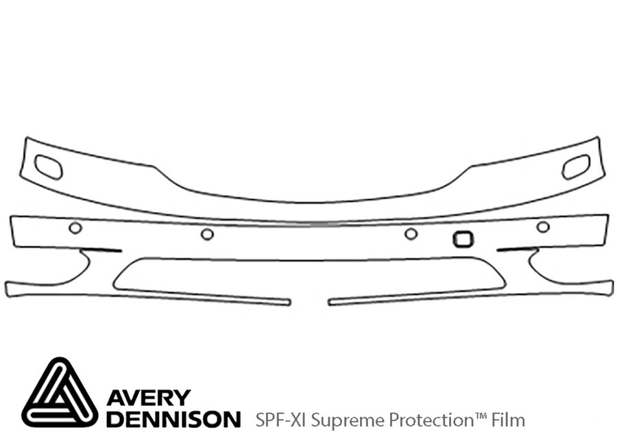 ls Avery Dennison Clear Bra Bumper Precut PPF Diagram