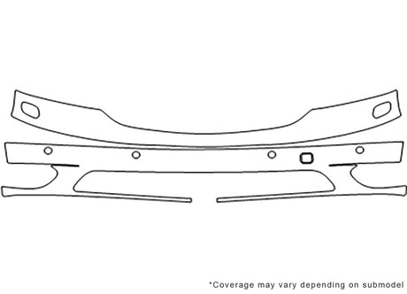 ls Avery Dennison Clear Bra Bumper Precut PPF Diagram